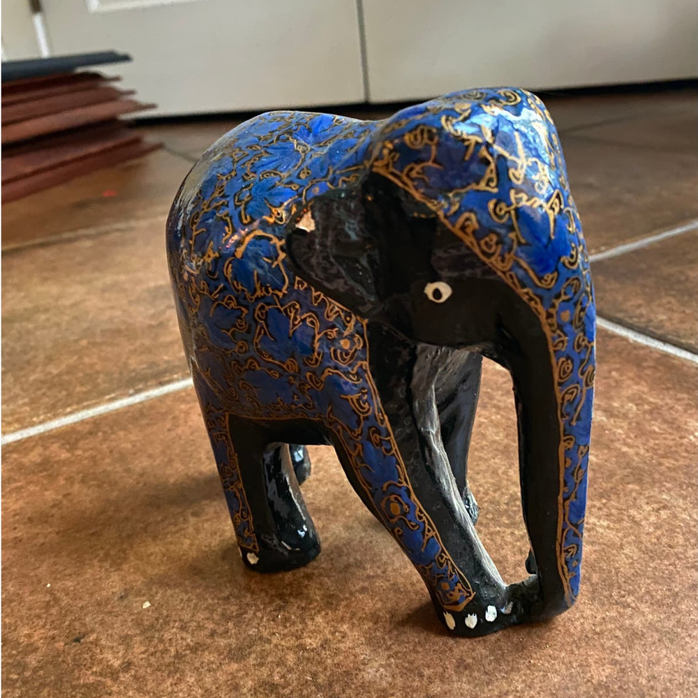 Thailand Hand Painted Elephant Statue